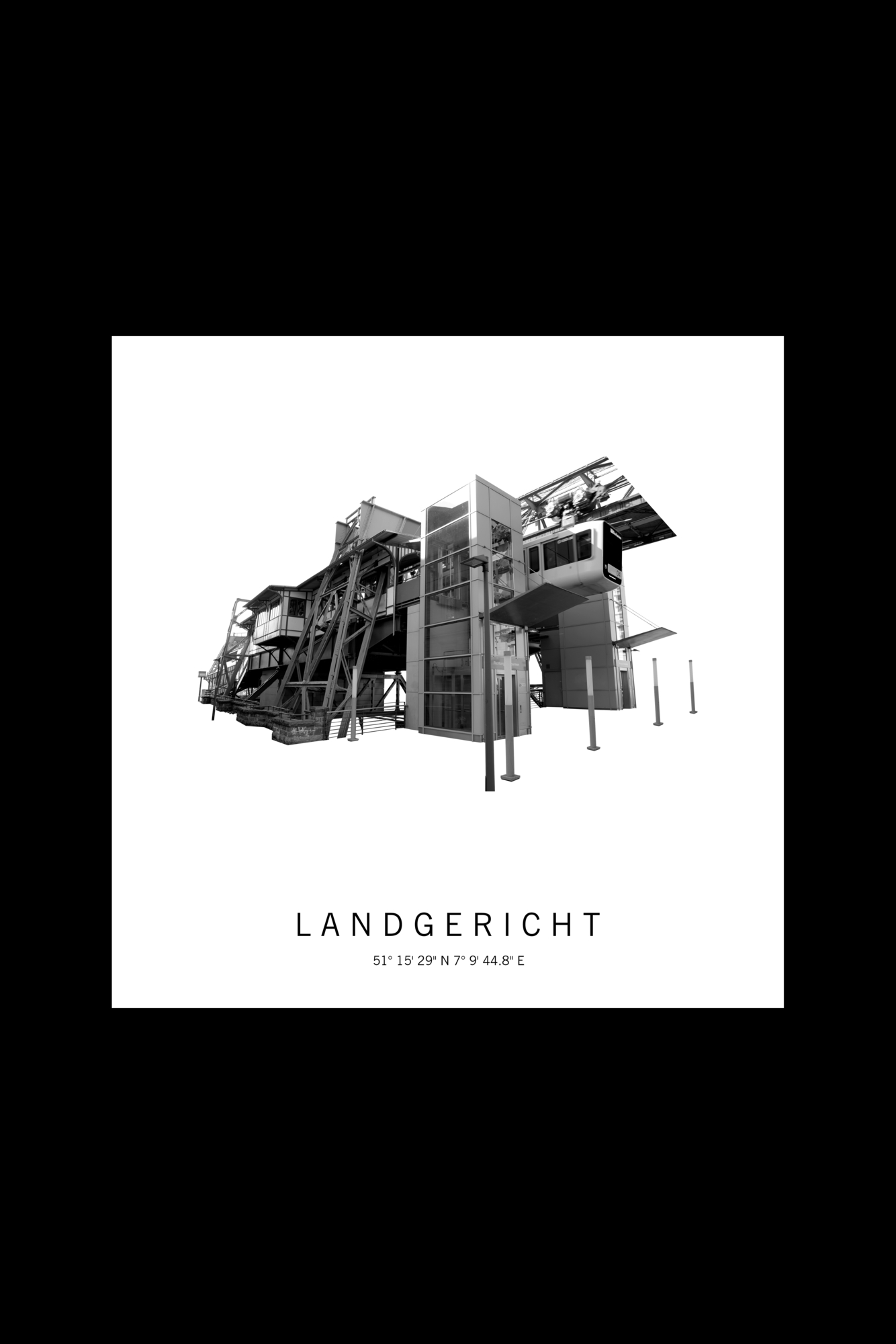 Art Edition Wandbild "landgericht" weiß