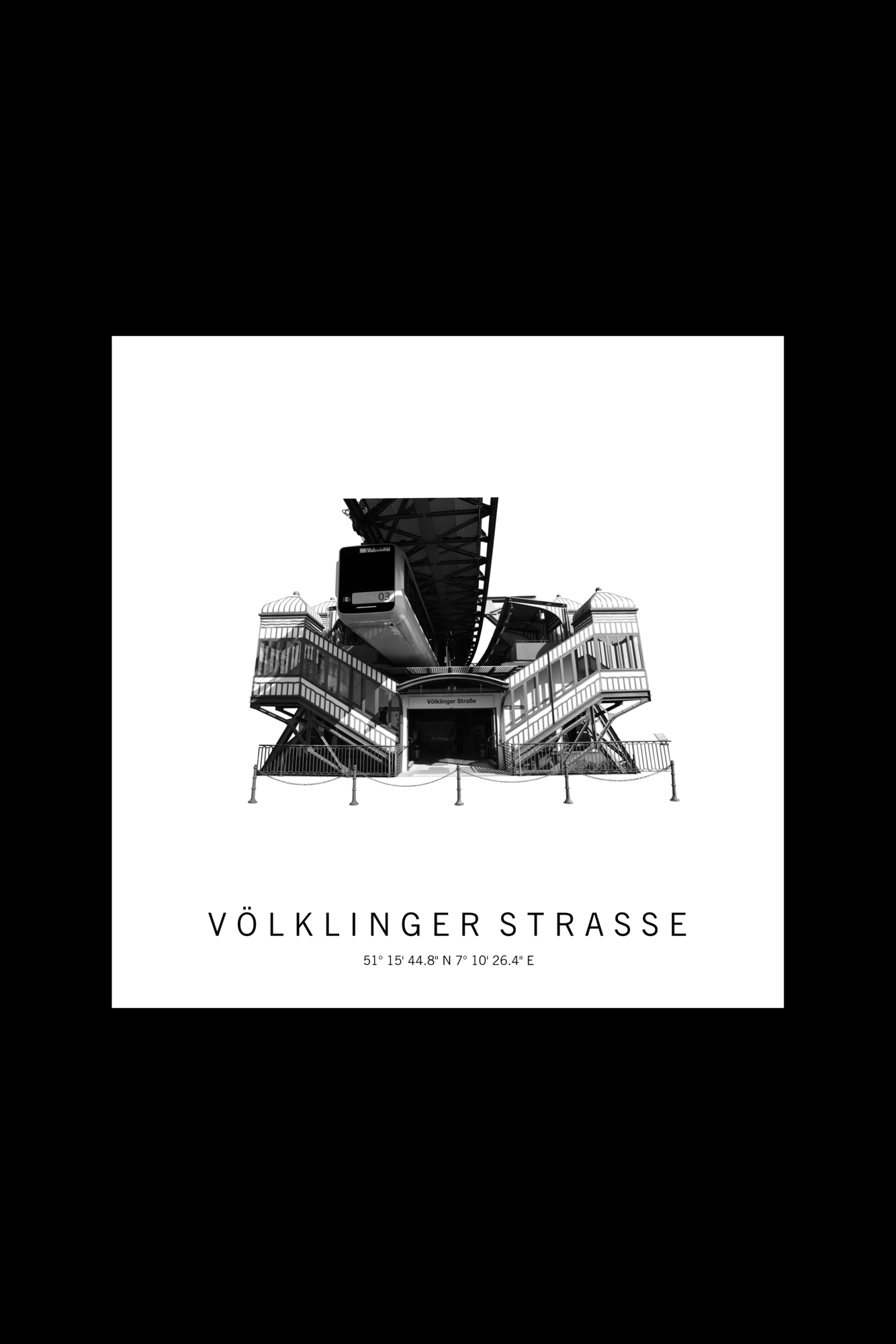 Art Edition Wandbild "völklinger strasse" weiß