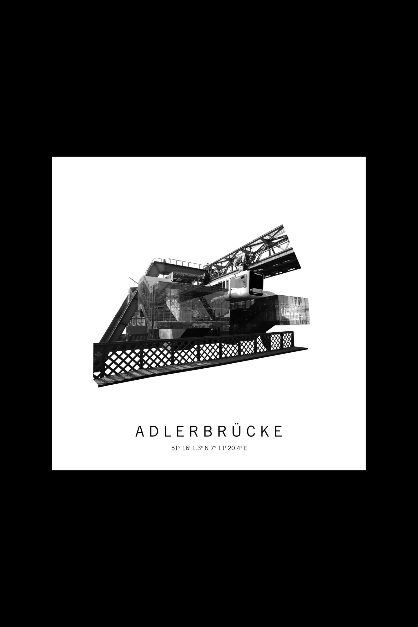 Art Edition Wandbild "adlerbrücke" weiß