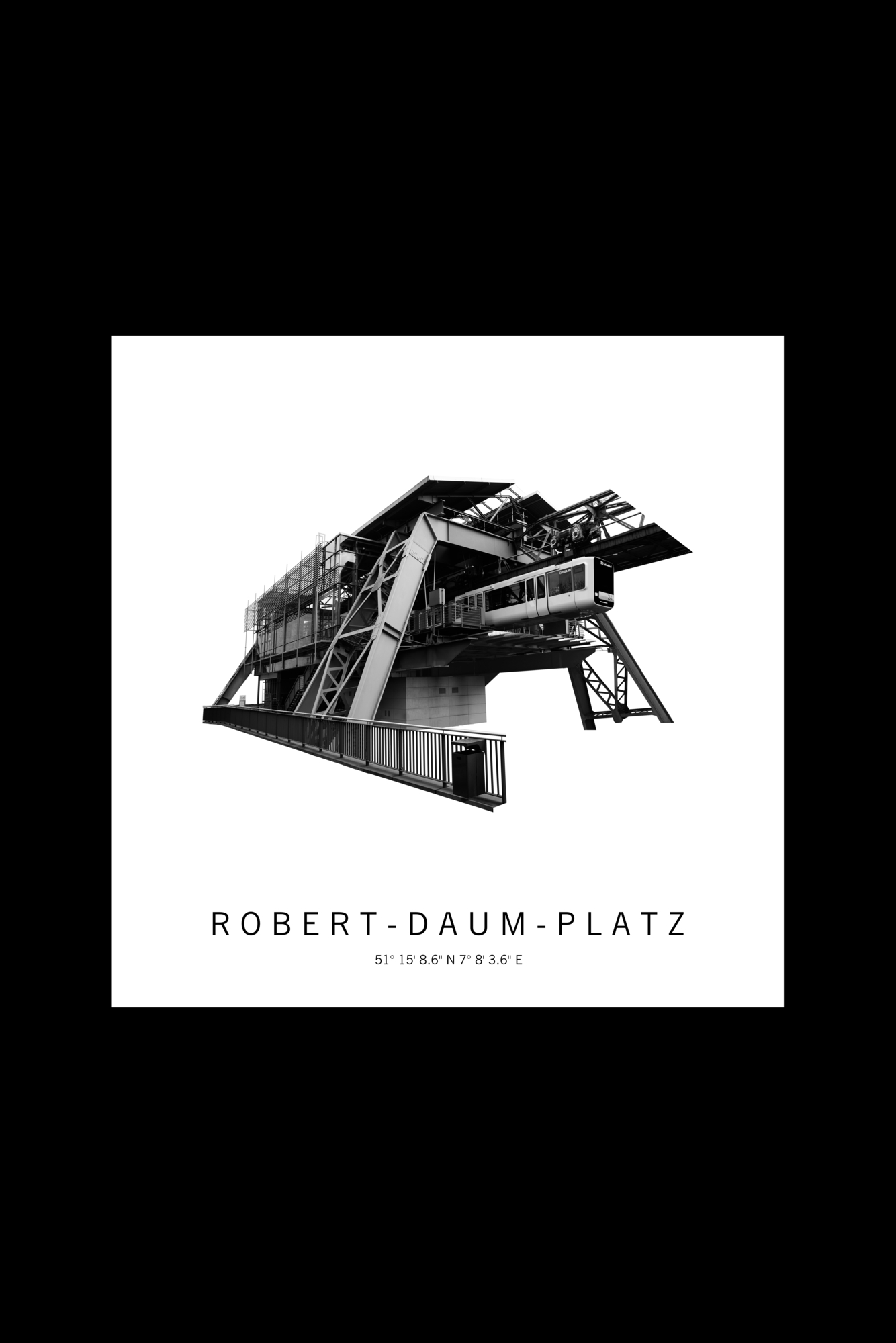 Art Edition Wandbild "robert-daum-platz" weiß