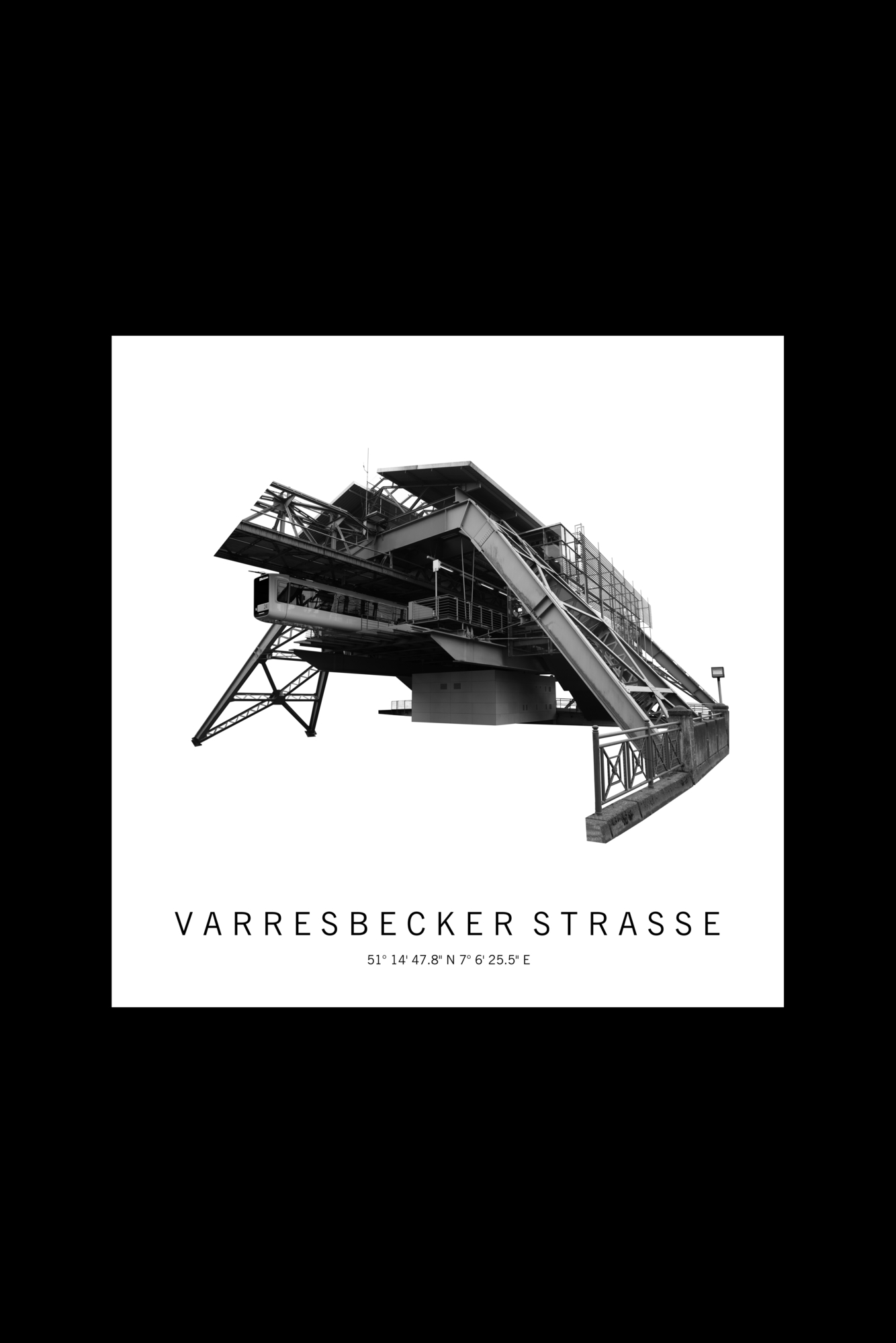 Art Edition Wandbild "varresbecker strasse" weiß